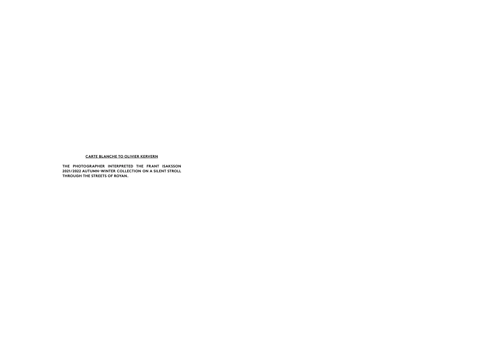 Royan lookbook, plate 1 of 20